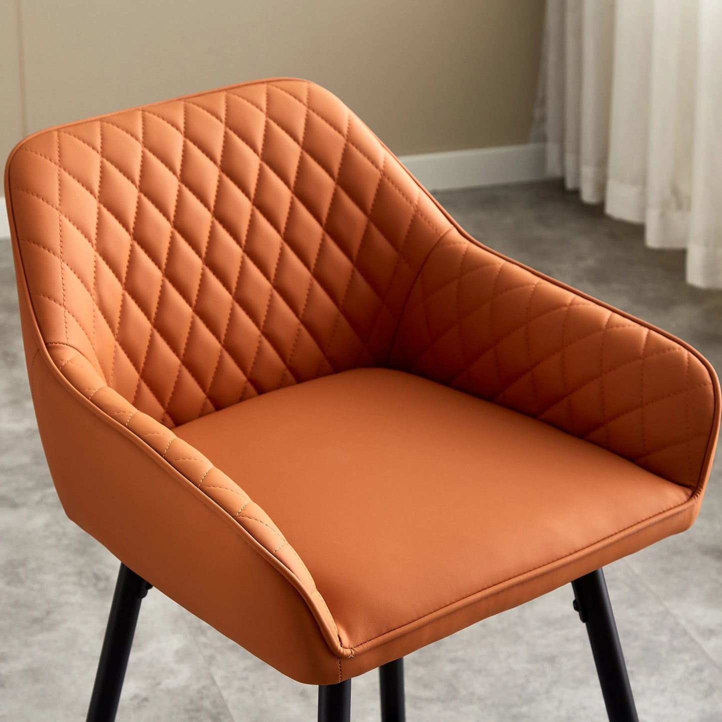 Barhocker 2er Set Kunstleder Schwarz – Moderne Tresenstühle mit Rückenlehne & Fußstütze
