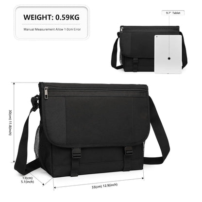 Laptoptasche 15,6 Zoll Messenger Bag – Wasserdichte Schultertasche fuer Buero Studium & Reisen