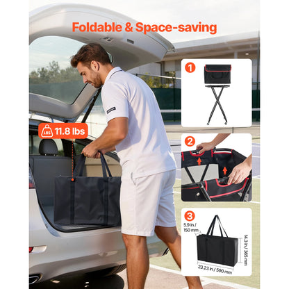Ballwagen Tennis & Pickleball Klappbar – Ballkorb fuer 175 Baelle mit Rollen & Oxford Netz