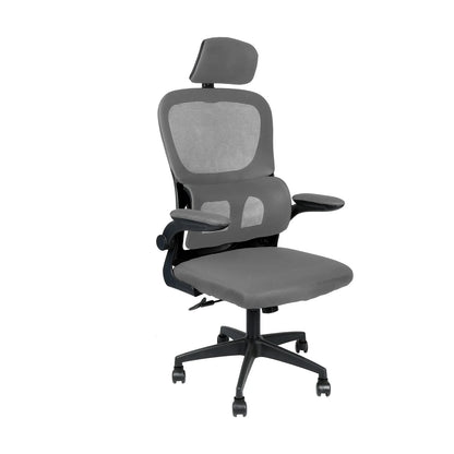 Bürostuhl Ergonomisch mit Netzbespannung – Drehstuhl Höhenverstellbar mit Armlehnen & Kopfstütze
