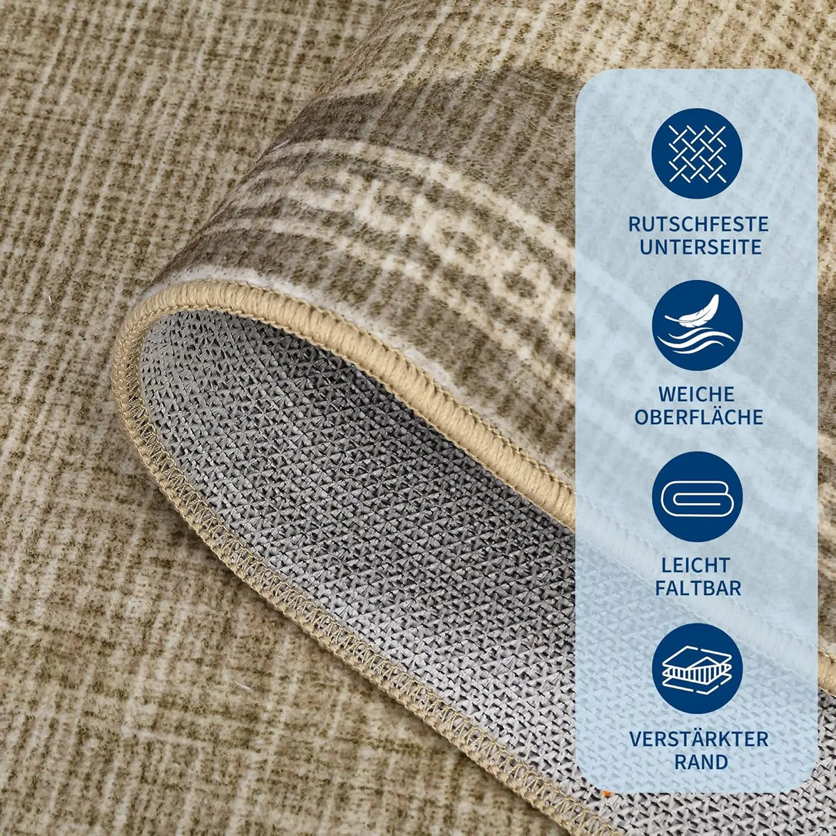 Weicher Teppich Läufer 120x170cm – Pflegeleichter Vorleger für Wohnzimmer & Schlafzimmer