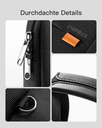 Laptoptasche 15,6 Zoll mit Zubehoertasche – Wasserdichte Notebook Schutzhülle für MacBook & Laptop
