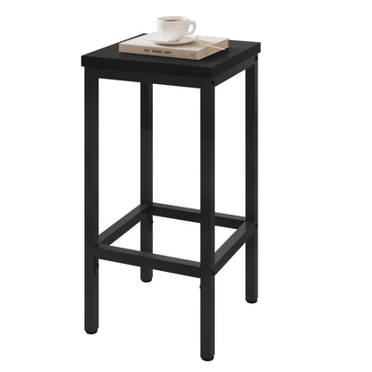 Barhocker 2er Set Industrie-Design 65cm – Kompakter Tresenstuhl aus Metall & Holz bis 120kg
