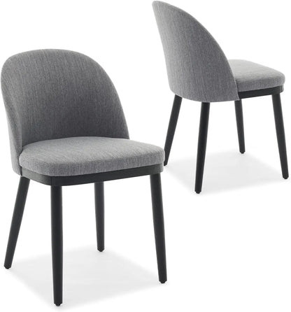 Barhocker 2er Set Beige mit Hoher Rückenlehne – Elegante Gepolsterte Esstischstühle Stoff