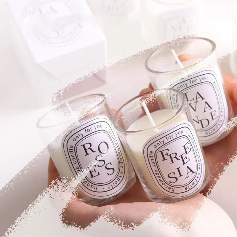 Sojawachs Duftkerze im Mini-Glas mit Deckel 5x6cm – Aromatherapie Kerze für Hochzeiten & Deko