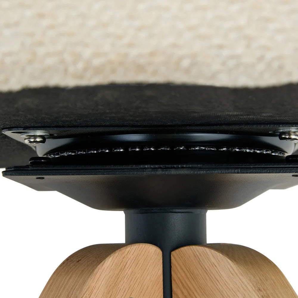 Drehbare Esszimmerstühle 2er Set Beige – Polsterstühle mit Massivholzbeinen & 360° Funktion