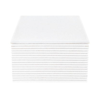 Akustikpaneele Weiß 18er Set 30x30cm – Quadratische Wandverkleidung aus Polyester zur Schalldämmung