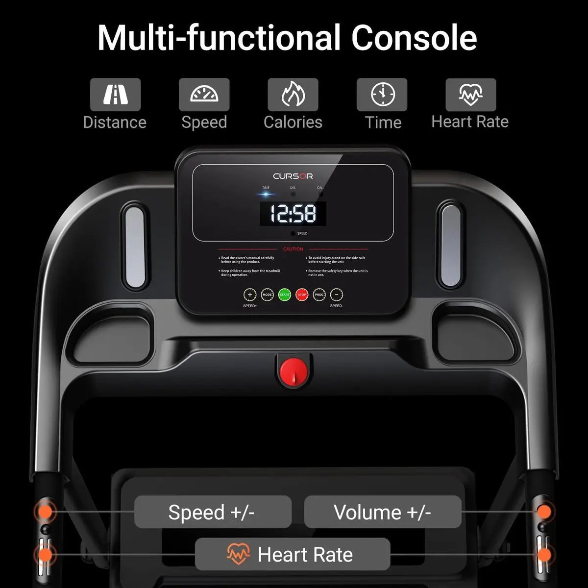 Laufband Klappbar mit App Bluetooth – Leises Walking Pad mit Pulssensoren bis 136kg