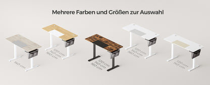 Elektrischer Stehschreibtisch 160x70 cm Schwarz – Ergonomischer Schreibtisch mit Memory-Funktion & Kabelmanagement